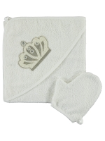 Picture of Wholesale - Minidamla-Lüks Tekin - Ecru - Baby-Towel-S Size (Of 1) 1 