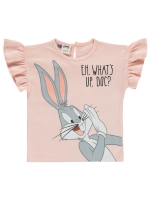 Resim Toptan - Bugs Bunny - Açık Somon - Bebek-Tişört-68-74-80-86 AY (1-1-1-1) 4 
